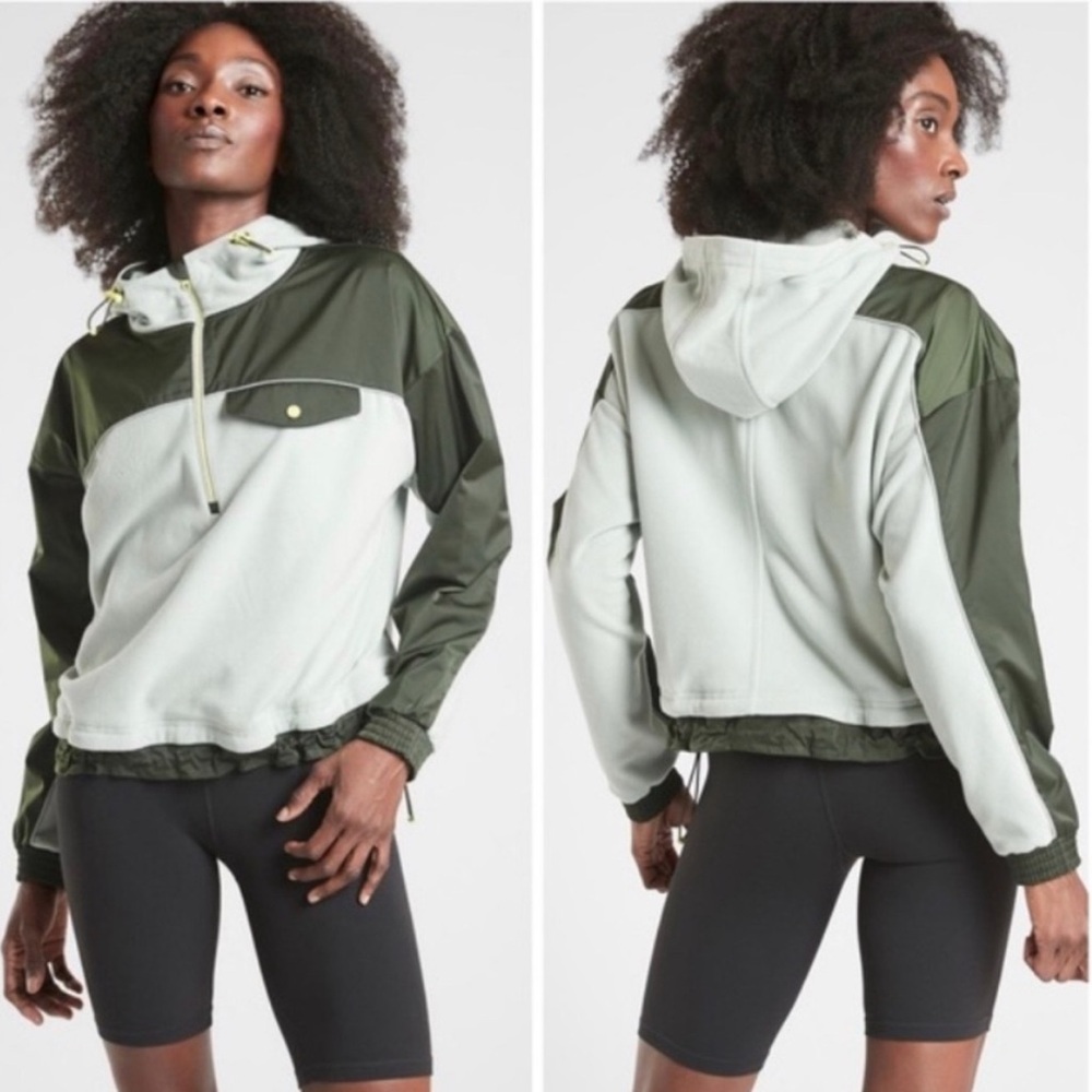 Athleta Women’s Zion Micro Fleece 1/2 Zip – Green – Size S